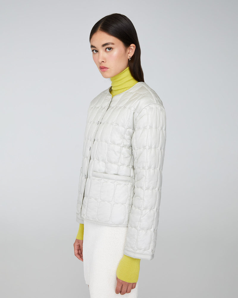 QUARTZ Co VIRGINIA - Lightweight Quilted Collarless Jacket - Boutique Bubbles