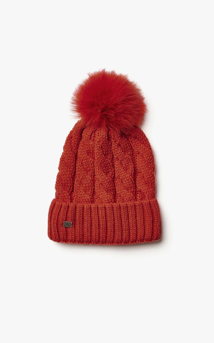 SOIA&KYO AMALIE TN - cable-knit hat with matching removable pompom - Boutique Bubbles