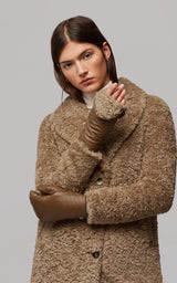 SOIA&KYO BETRICE - faux fur lined leather mittens - Boutique Bubbles