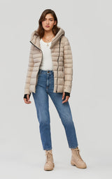 SOIA&KYO JACINDA-ES sustainable lightweight down coat with hood - Boutique Bubbles