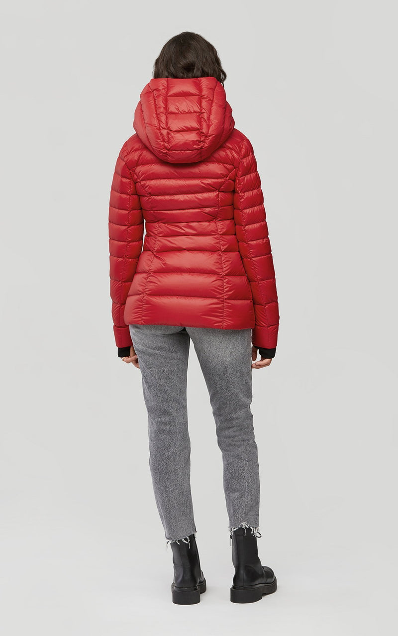 SOIA&KYO JACINDA-ES sustainable lightweight down coat with hood - Boutique Bubbles
