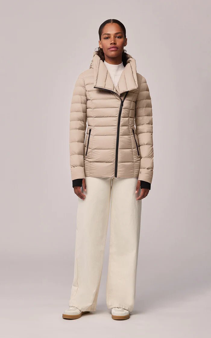 Jacinda asymmetrical zip down top coat