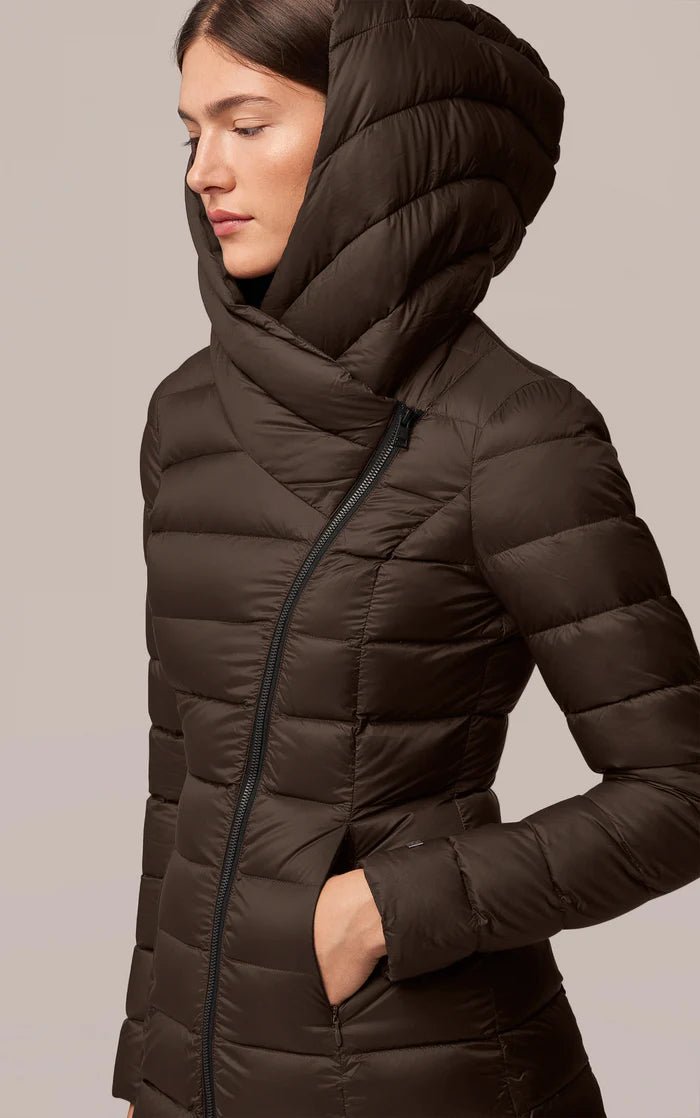 SOIA&KYO KARELLE-TD - lightweight down coat with asymmetrical closure - Boutique Bubbles