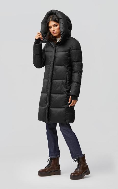 SOIA&KYO KAYA sustainable straight-fit eco puffer with large hood - Boutique Bubbles