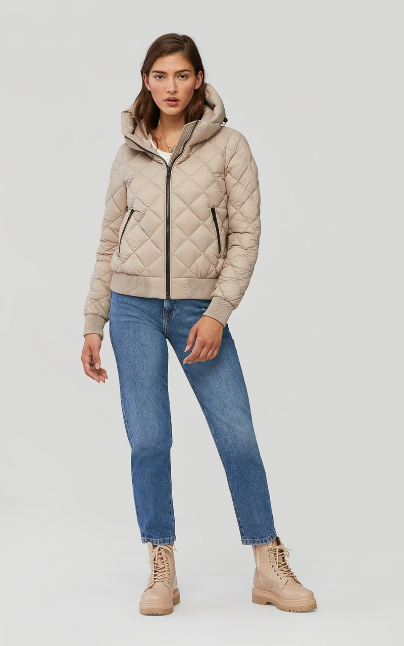 SOIA&KYO SENNA - lightweight down bomber jacket with diamond quilting - Boutique Bubbles