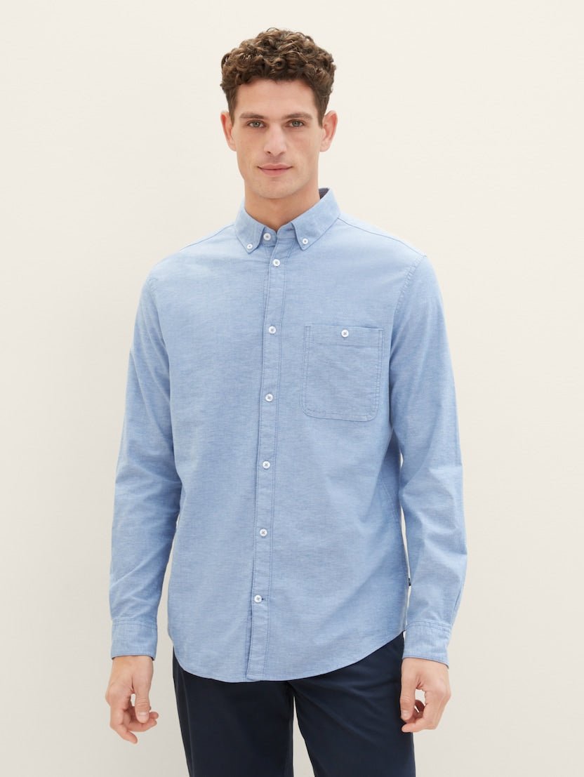 TOM TAILOR - Fitted stretch oxford shirt - 1040117 - Boutique Bubbles