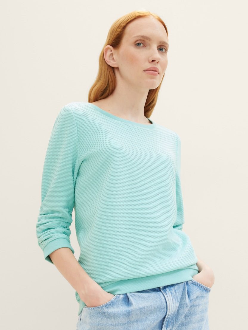 TOM TAILOR - Structured sweatshirt - 1039979 - Boutique Bubbles