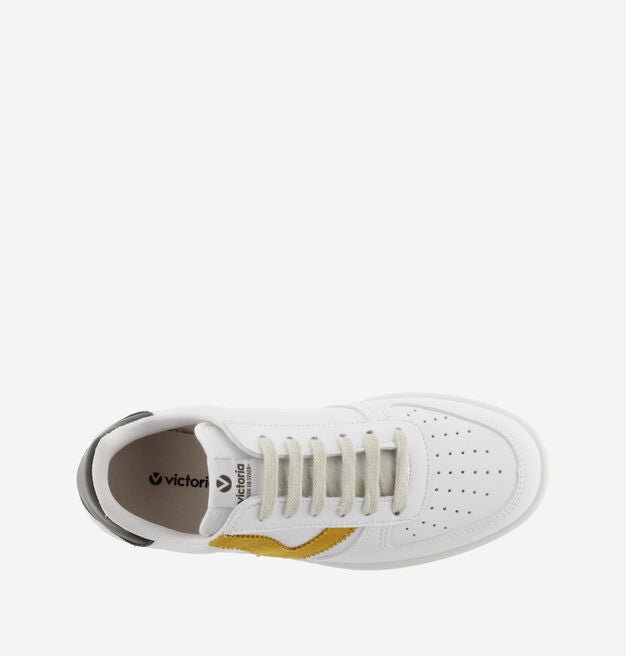 VICTORIA MADRID SYNTHETIC EFFECT CONTRAST LEATHER TRAINER - Boutique Bubbles
